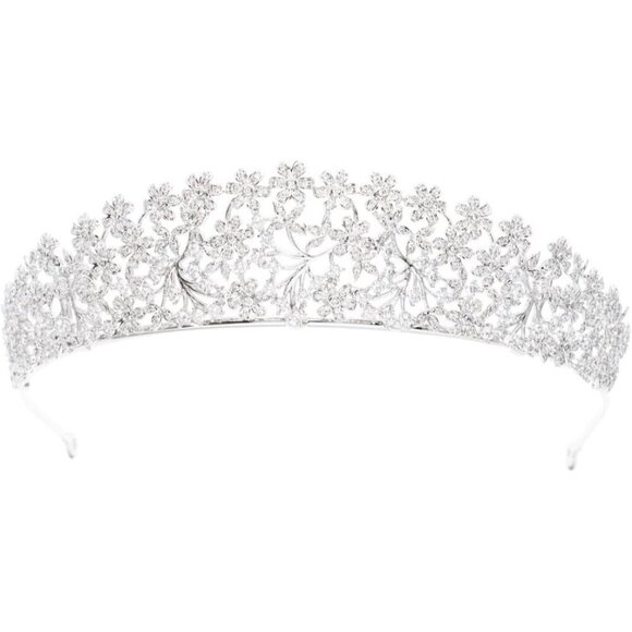 Cubic Zirconia Tiara Crown Wedding Hair Accessories Bridal Bridal Jewelry main image 4